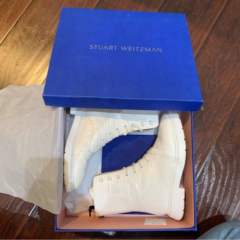 Stuart Weitzman combat boots